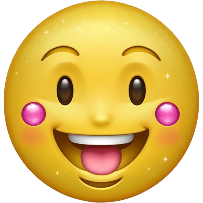 Glittery laughing emoji face emoji