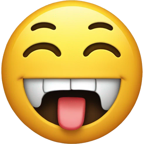 An emoji face that’s making the mewing face and has a finger pointing to its mind emoji