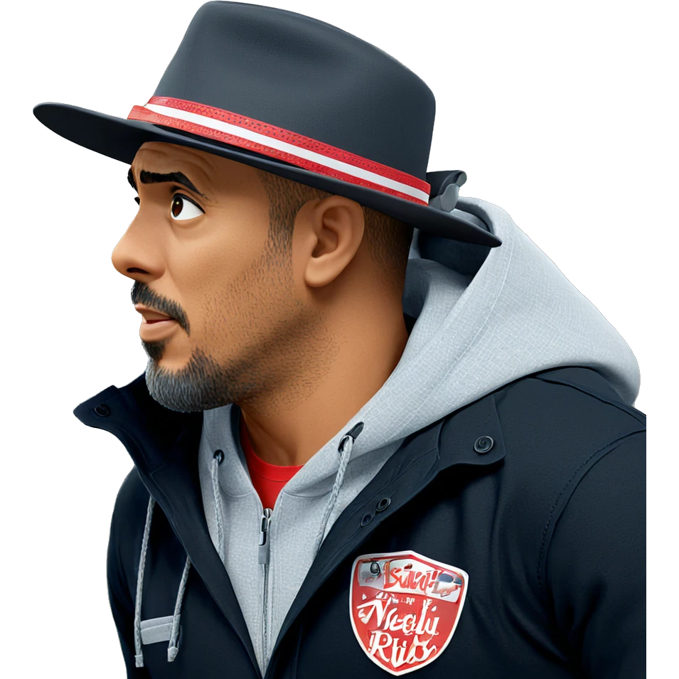 bearded boy in a hat emoji