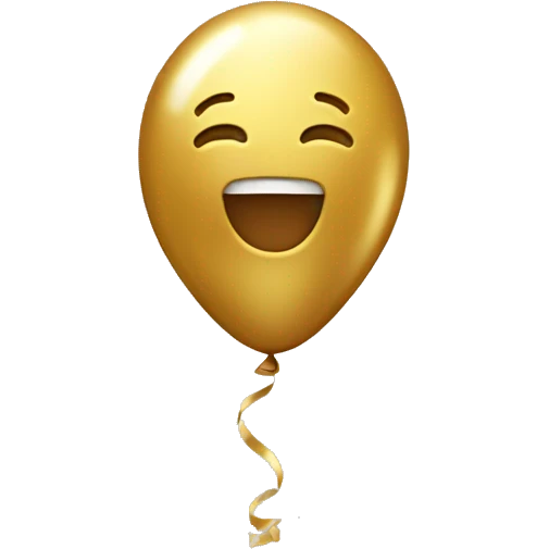 Golden balloon number 5 emoji