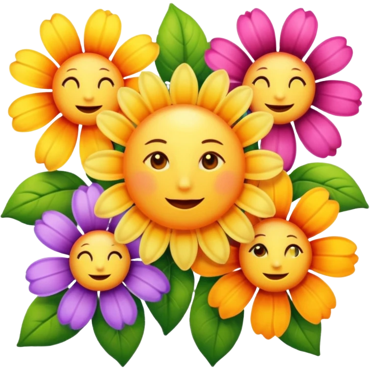 Flowers with a Sun  emoji
