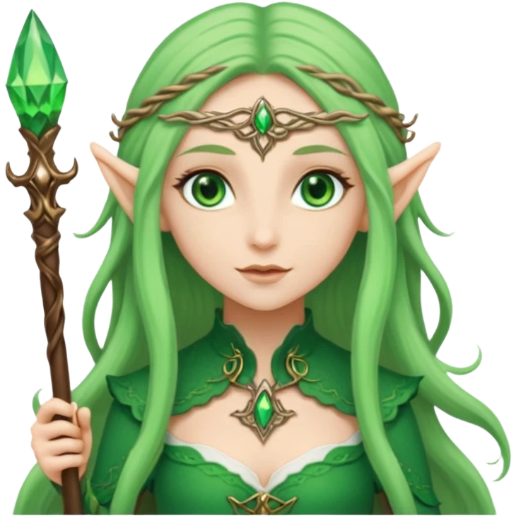 elf girl with staff emoji