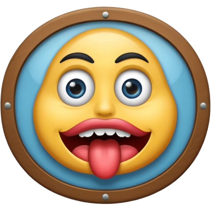 dessiner un Hotel avec une pancarte hotel, rajoute un visage (yeux et bouche)de fou emoji
