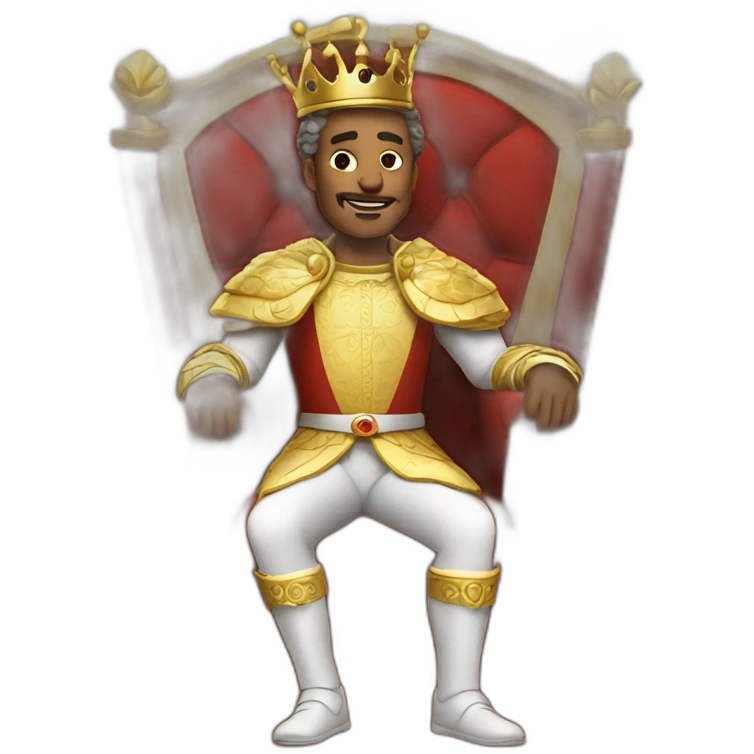 king sitting on a throne emoji