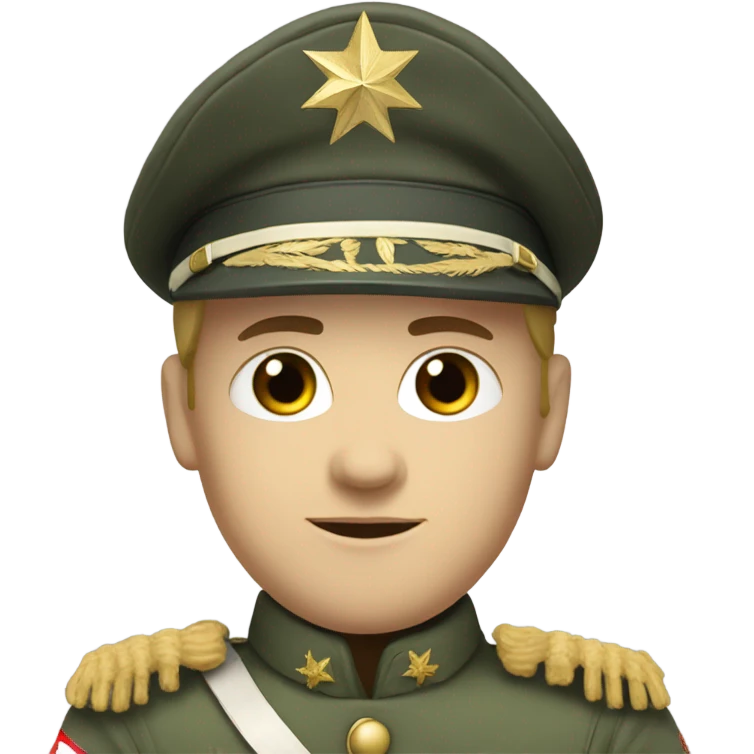 super realistic white soldier with russian flag emoji