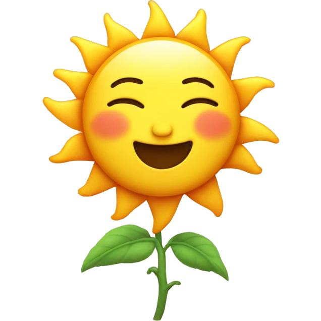 Cute sun emoji