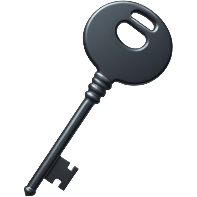 iOS emoji, minimal dark key, flat, fantasy item emoji