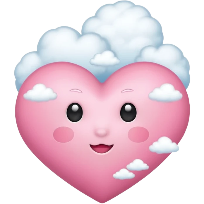 pink heart + cloud emoji
