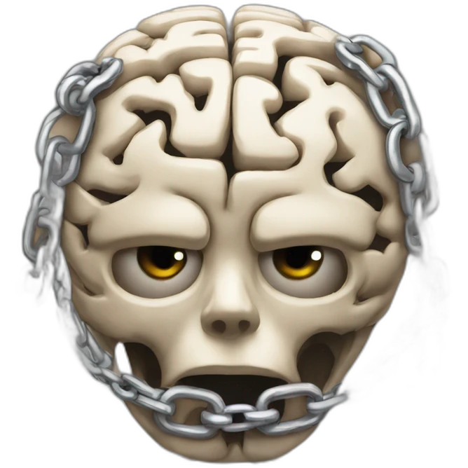 chained brain emoji