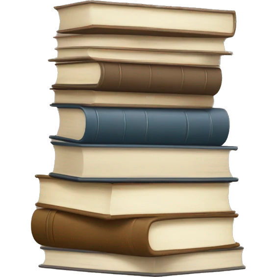 Stack of books but in neutral colours emoji