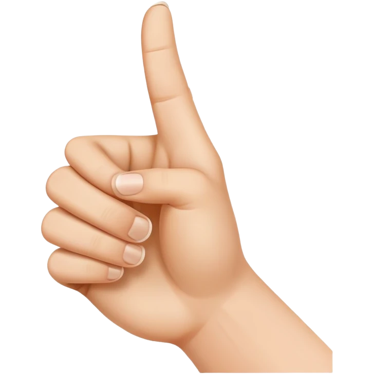 Hand with middle finger, pointer finger, and thumb up emoji