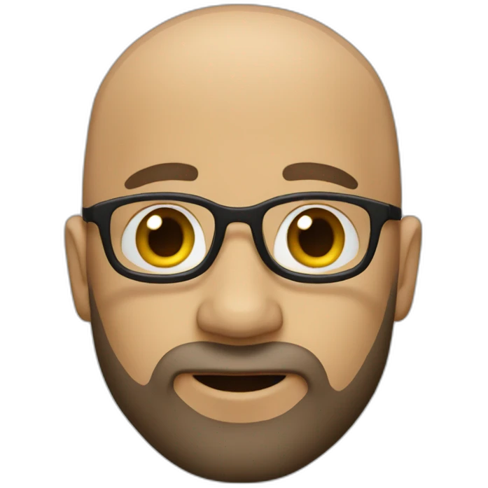 bald memoji with beard emoji