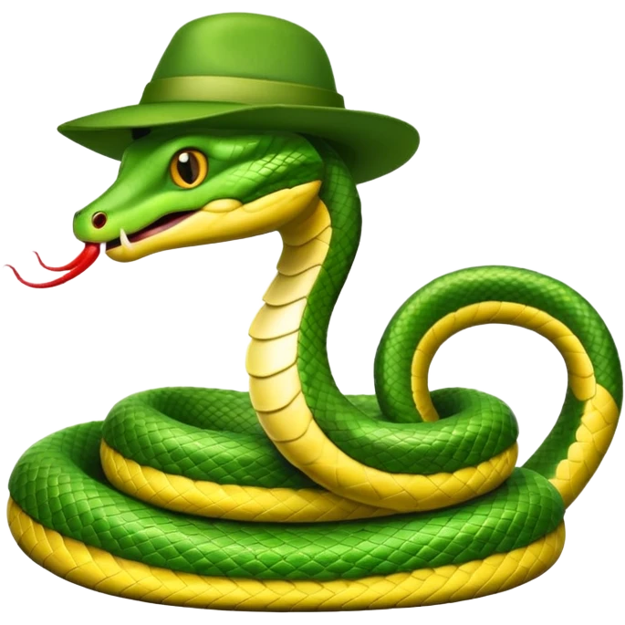 snake with hat emoji
