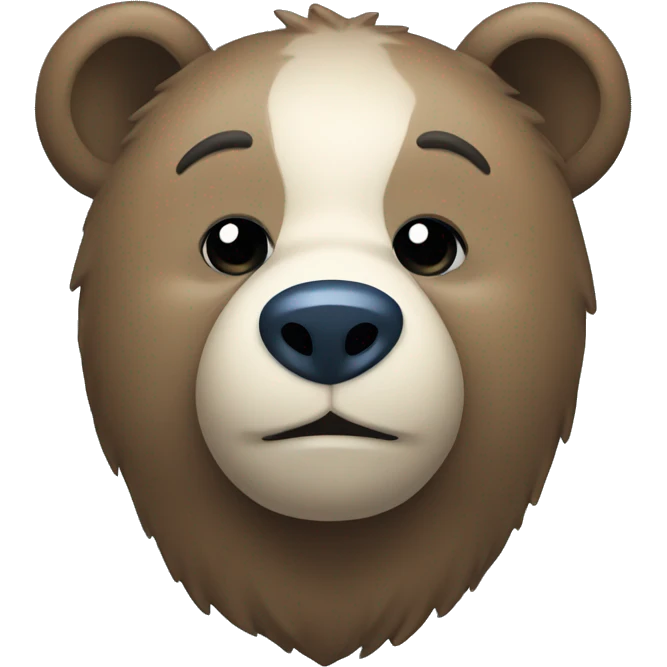 Bear with  color bleu  emoji