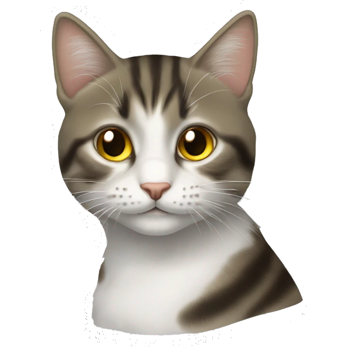 белая кошка с желтыми глазами emoji
