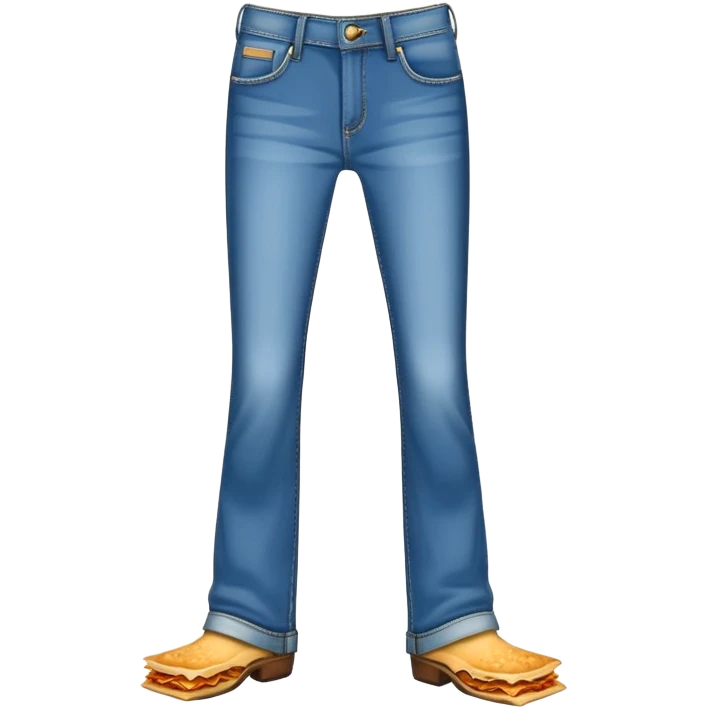 Bootcut jeans with lasagna  emoji