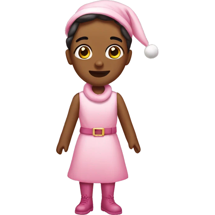 A pink Christmas  emoji