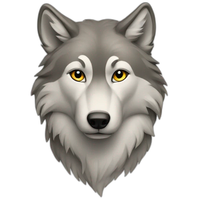Loup qui peint emoji