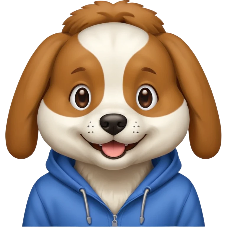Dog wearing a hoodie  emoji