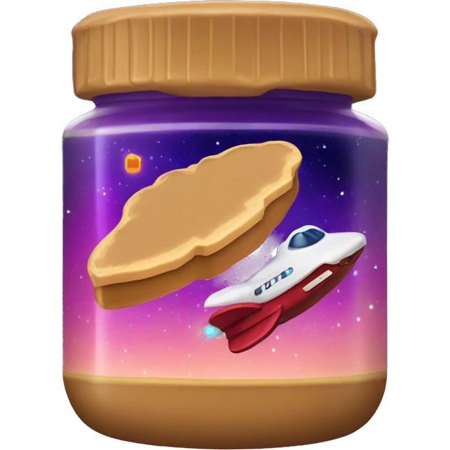 Peanut butter and jelly spaceship emoji