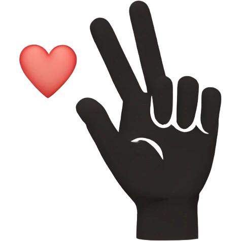finger heart made by crossing thumb and middle finger  emoji