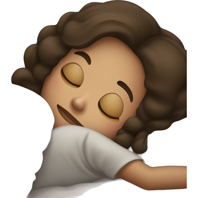Brunette girl sleeping emoji