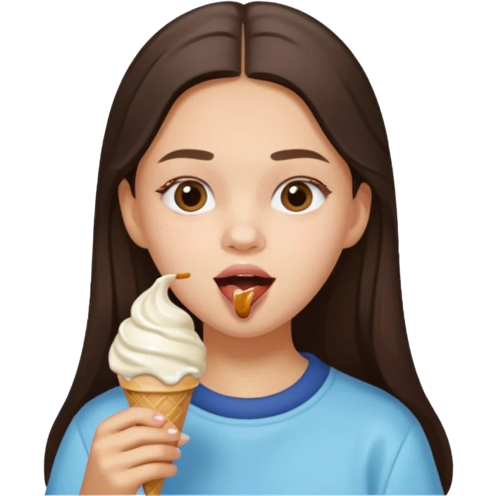 Olivia Rodrigo eating ice cream ￼ emoji