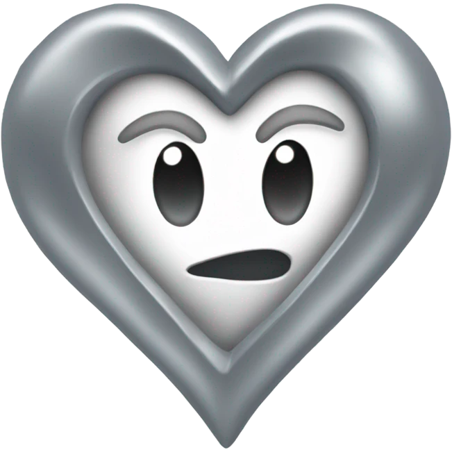 a bow of a silver heart emoji