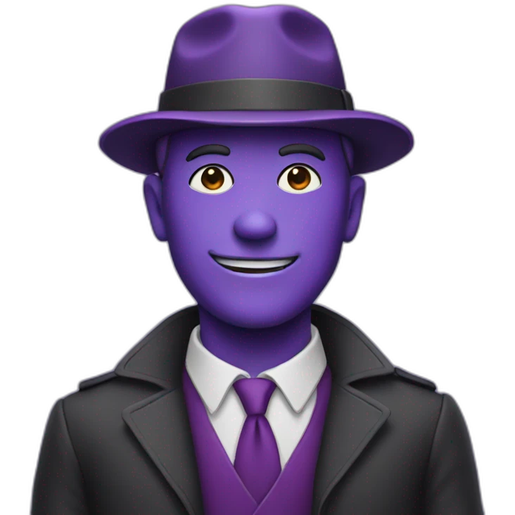 purple man wearing costume emoji