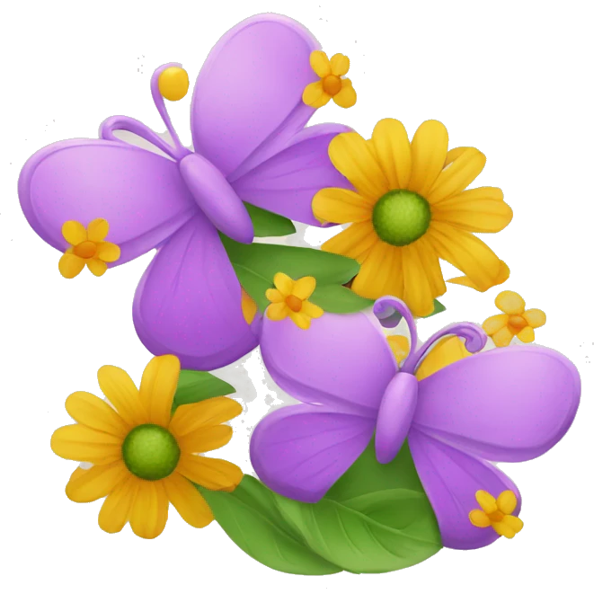 fiori e farfalle emoji