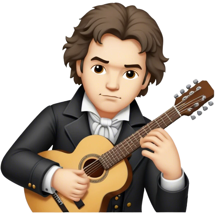Beethoven and guitar emoji