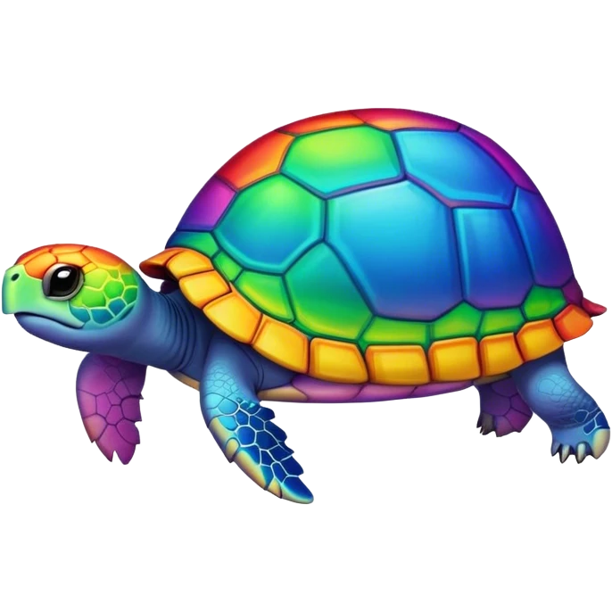 Rainbow turtle emoji
