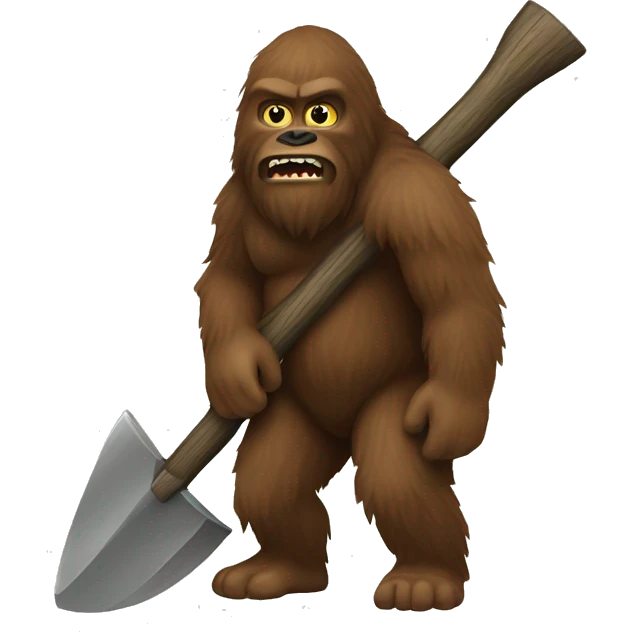 Sasquatch with Axe emoji