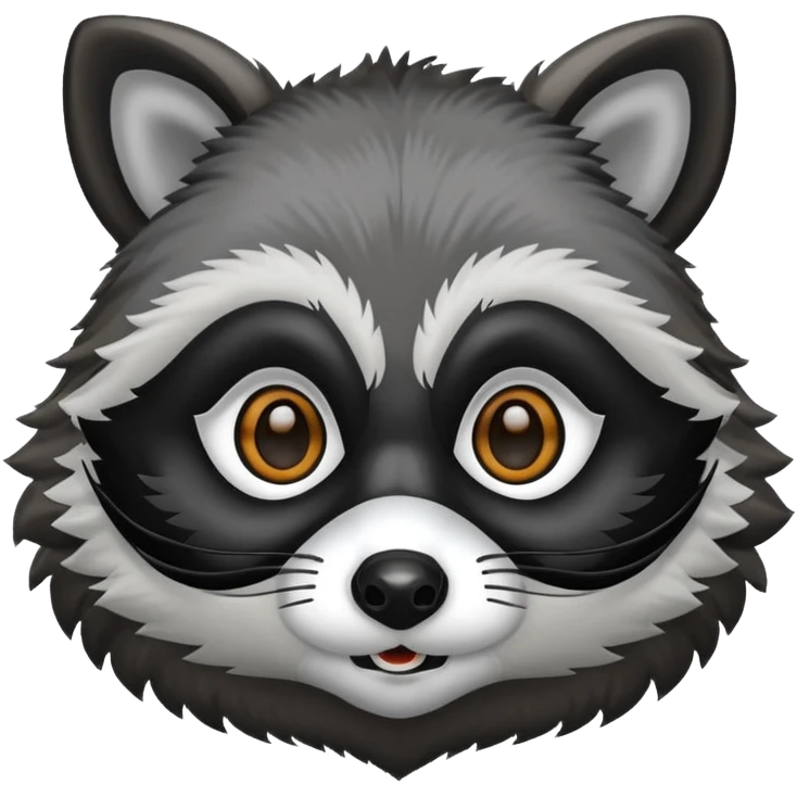 racoon but cartoon emoji
