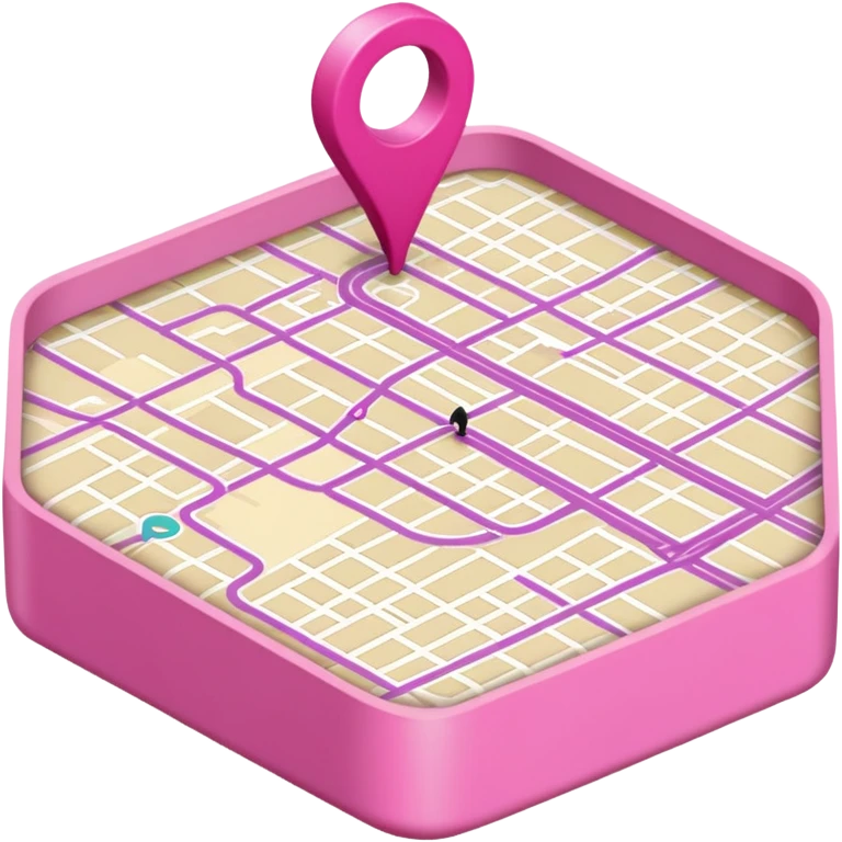 mix pink of a big gps map of the lines emoji