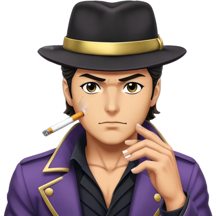 Jotaro Kujo курит сигарету  emoji