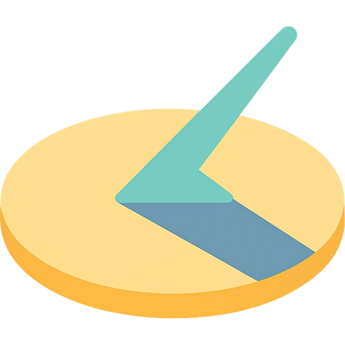a sundial casting a shadow emoji