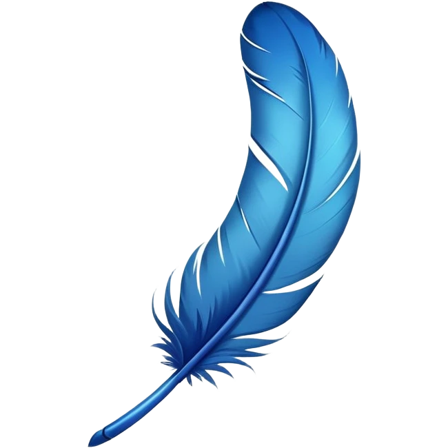 soaring blue feather emoji