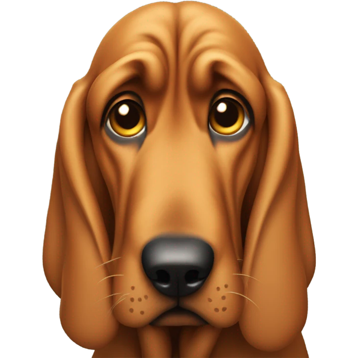 A Bloodhound dog says no! emoji