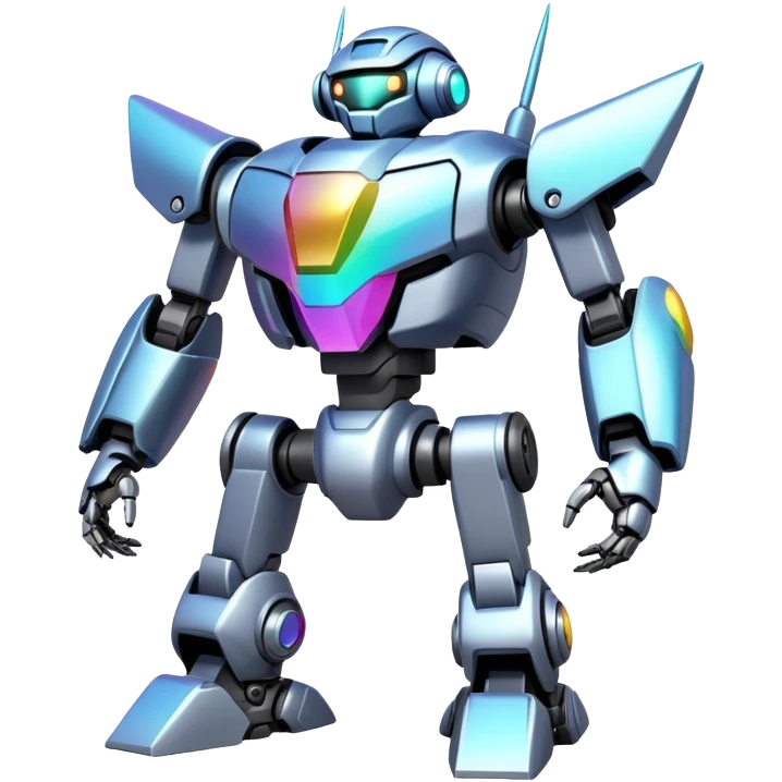 Iridescent medabot-mecha emoji