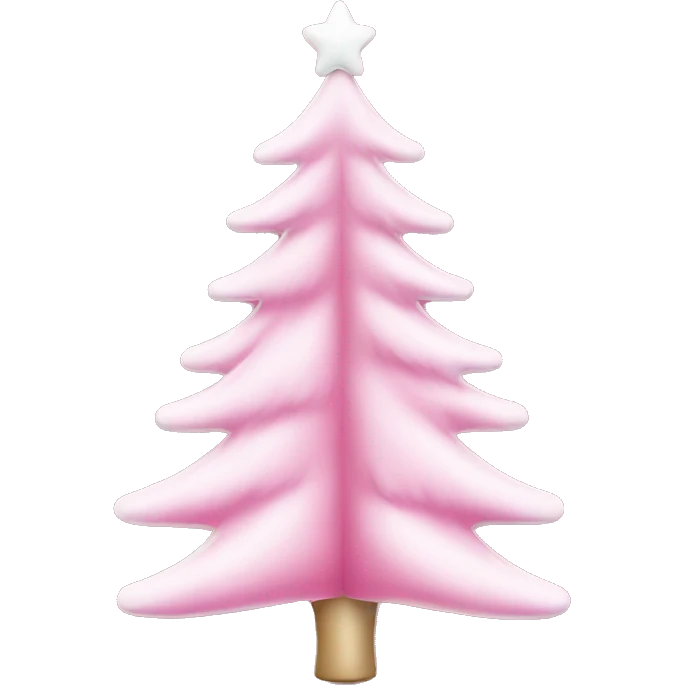Pink Christmas tree with white decoration  emoji