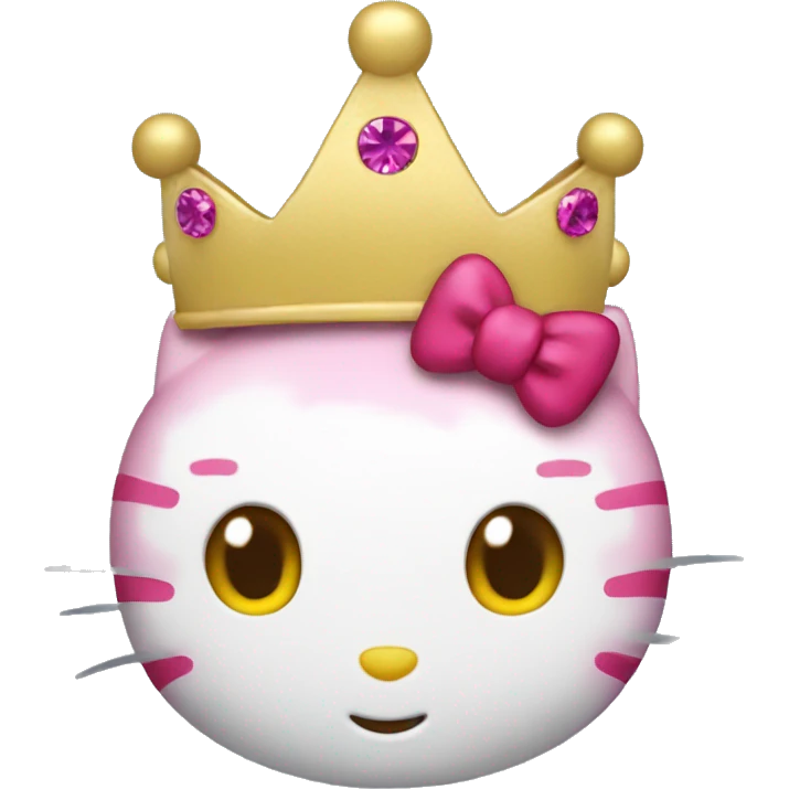 create a hello kitty with crown emoji