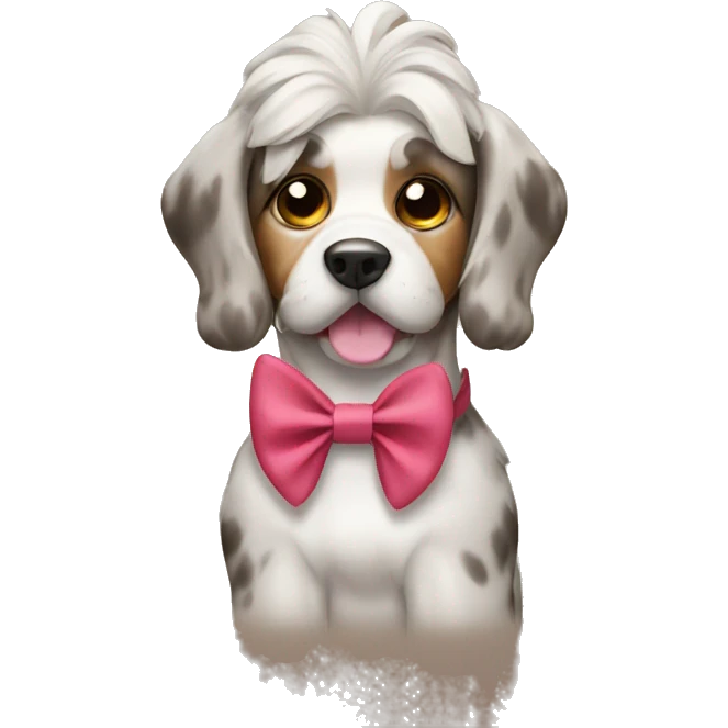 dog wearing a bow  emoji