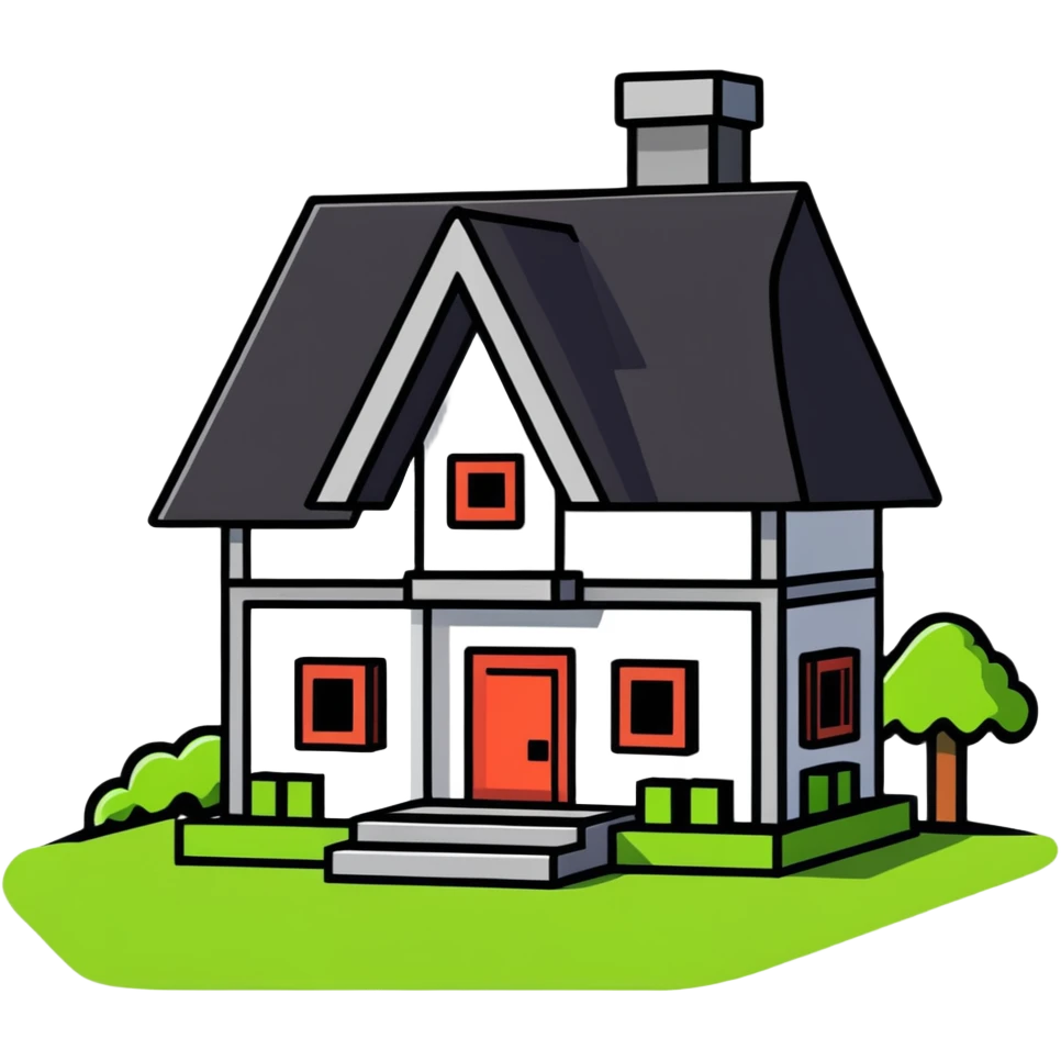 Minecraft house emoji