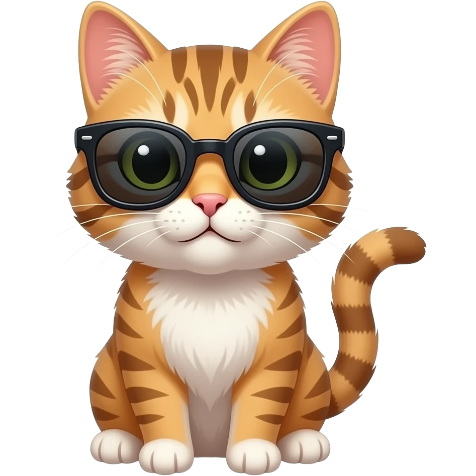 Cat wearing sunglasses emoji