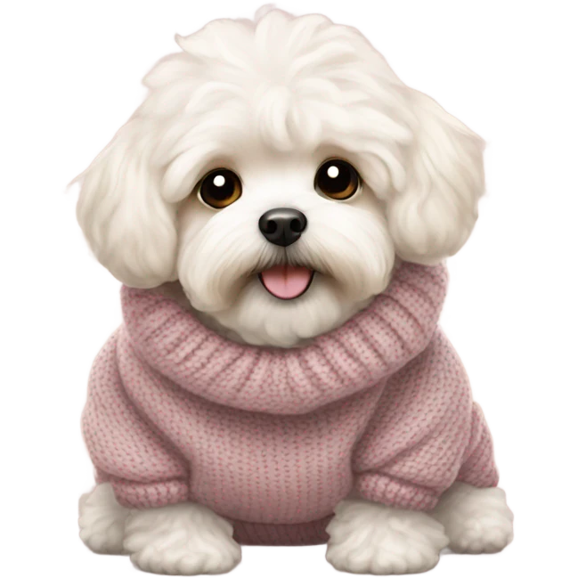 maltipoo in a sweater emoji