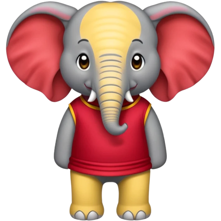 elephant with crimson jersey on emoji