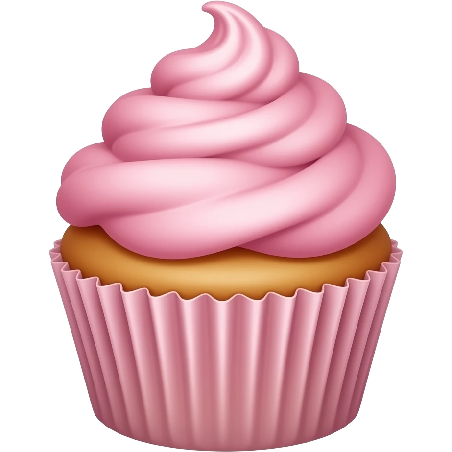 Cupcake with pink icing emoji