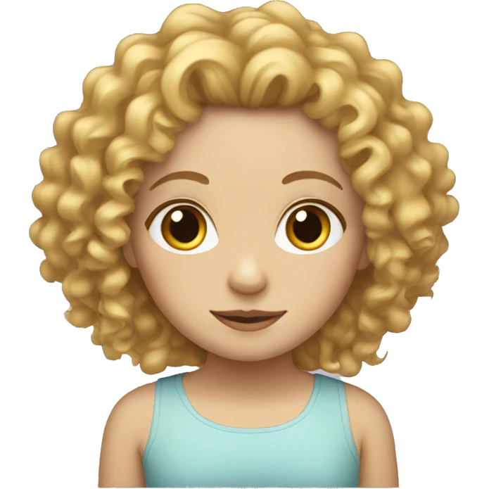 Curly White Girl emoji