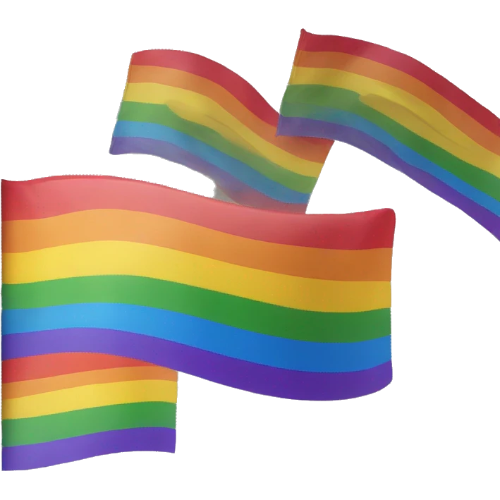 Finish line with a rainbow flag emoji